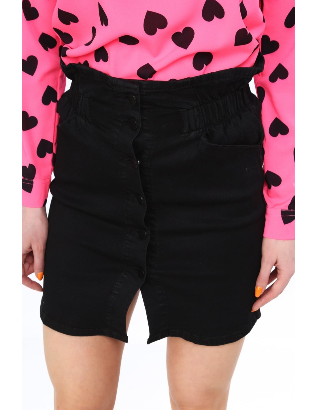 Everyday black denim mini skirt 10890 - Online store - Boutique